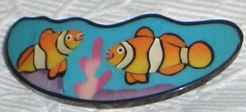 Exsila Artikel: Haarclip "Clown Anemone Fish" M5 , hergestellt mit natürlichen Materialien *NEU