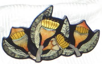 Exsila Artikel: Haarclip Australische Flora "Gum Flower" F2 hergestellt mit natürlichen Materialien *NEU