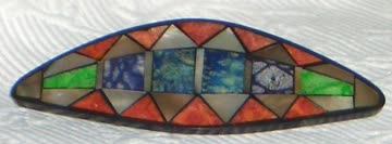 Exsila Artikel: Haarclip Grün Blau Terra hergestellt mit natürlichen Materialien *NEU