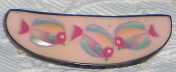 Exsila Artikel: Haarclip "SURGEON FISH" M1 hergestellt mit natürlichen Materialien *NEU