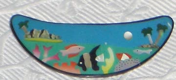 Exsila Artikel: Haarclip "Barrier Reef" L4  hergestellt mit natürlichen Materialien *NEU