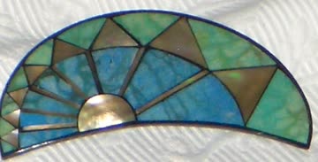 Exsila Artikel: Haarclip: Sonne Blau Grün hergestellt mit natürlichen Materialien *NEU