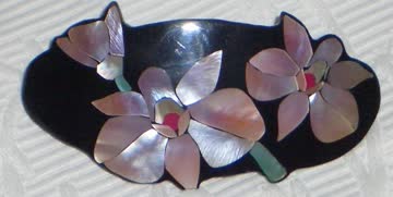 Exsila Artikel: Haarclip: australische Flora "Coortown Orchid" F4 hergestellt mit natürlichen Materialien *NEU