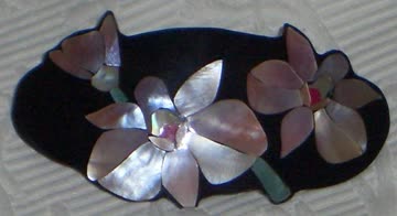 Haarclip: australische Flora "Coortown Orchid" F4 hergestellt mit natürlichen Materialien *NEU