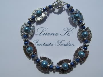 Exsila Artikel: Armband mit Zierelementen und Perlen *NEU*