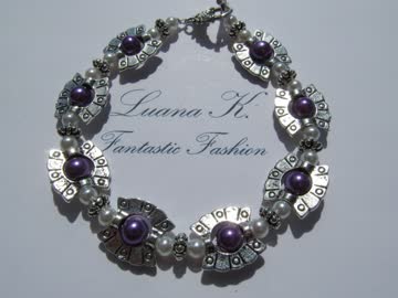 Exsila Artikel: Armband mit Zierelementen und Perlen *NEU*