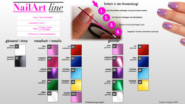 Stripping Tape Nail Art Line, Selbstklebend, Diverse Farben, grosse Auswahl