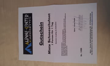 Exsila Artikel: Gutschein für 2 Personen für die Miete von Schneeschuhset's während einem Tag