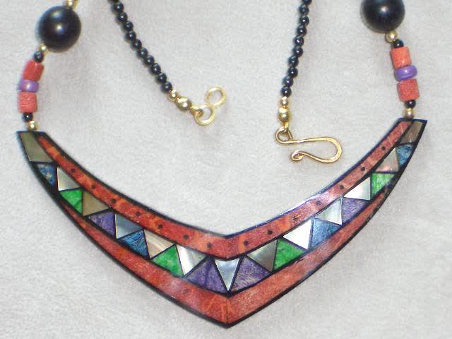 Exsila Artikel: Halskette N2 Colours, kombiniert mit natürlichen materialien *NEU