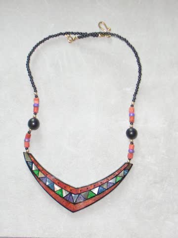 Halskette N2 Colours, kombiniert mit natürlichen materialien *NEU