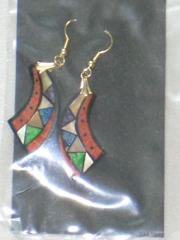 Exsila Artikel: Ohrhänger ( Colours D6) mit natürlichen Materialien *NEU