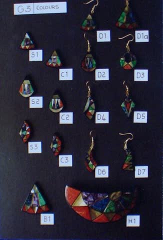 Ohrringe Hänger ( Colours D7)M natürlichen Materialien *Neu