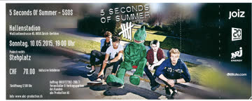 5 Seconds of Summer - 10. Mai 2015 - STEHPLATZ PODEST RECHTS!