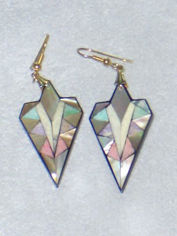 Ohrringe Hänger (D3 Pastell) hergestellt mit natürlichen Materialien*NEU