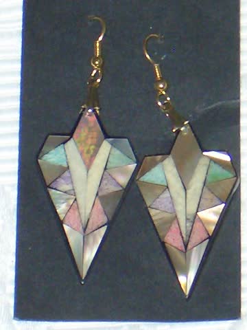 Ohrringe Hänger (D3 Pastell) hergestellt mit natürlichen Materialien*NEU