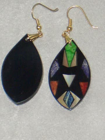 Ohrringe  Hänger (Colours D6 unikat) hergestellt mit natürlichen Materialien *NEU