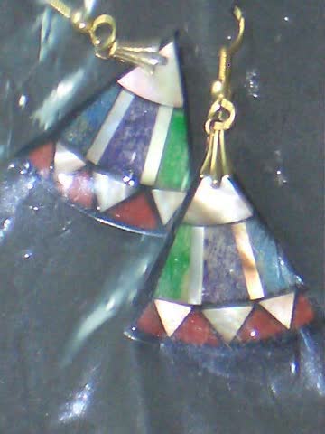 Exsila Artikel: Ohrhänger (Colours D2) mit natürl. Materialien *NEU