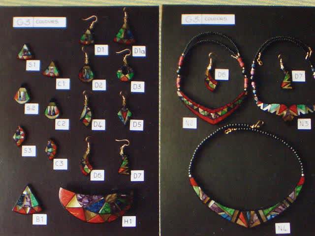 Ohrhänger (Colours D2) mit natürl. Materialien *NEU