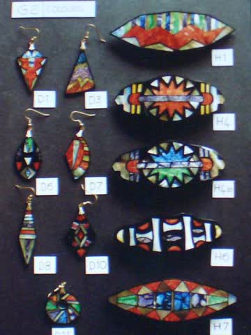 Ohrhänger (Colours D8) mit natürlichen Materialien *NEU