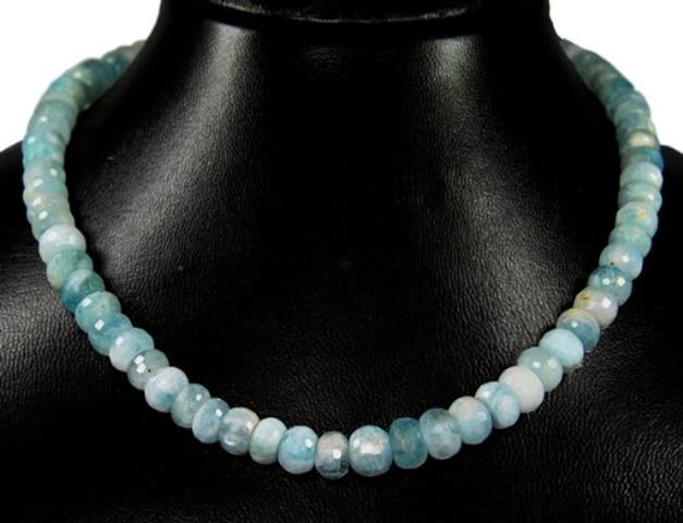 Edelstein Halskette Aquamarin