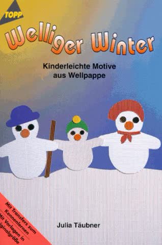 Welliger Winter. Kinderleichte Motive aus Wellpappe.