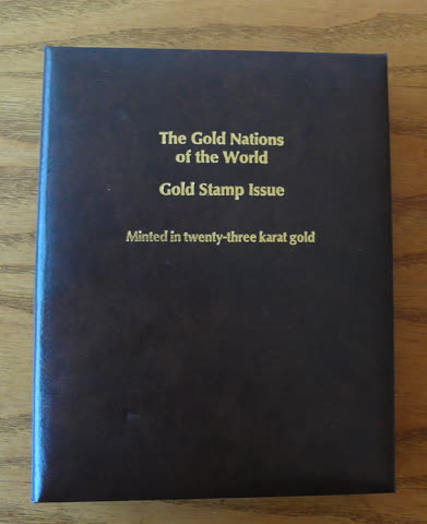 Gold Briefmarken, geprägt in 23 Karat Gold 