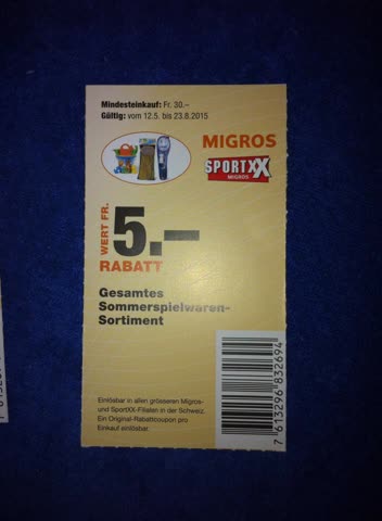 5.- rabatt gesamtes sommerspielwaren sortiment
