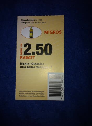 2.50 rabatt monini classico elio extra vergine 1l