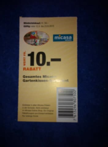 10.-  rabatt gesamtes micasa gartenkissen sortiment