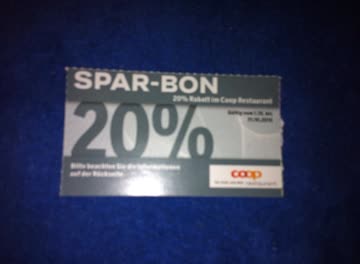20% rabatt im coop restaurant