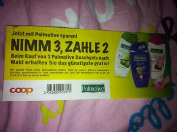 nimm 3 zahle 2 beim kauf von palmolive duschgels nach wahl erhalten sie das günstigste gratis