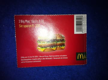 2 big mac für 9,90/sie sparen 3.10