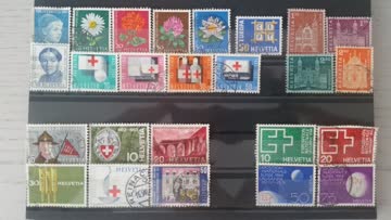 Exsila Artikel: 1963 Jahrgang - CH ohne Flugpost und Block Rotes Kreuz, gestempelt