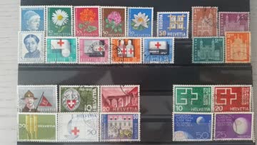 Exsila Artikel: 1963 Jahrgang - CH ohne Flugpost und Block Rotes Kreuz, gestempelt