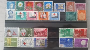 Exsila Artikel: 1963 Jahrgang - CH ohne Flugpost und Block Rotes Kreuz, gestempelt