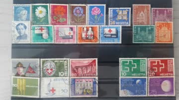 Exsila Artikel: 1963 Jahrgang - CH ohne Flugpost und Block Rotes Kreuz, gestempelt