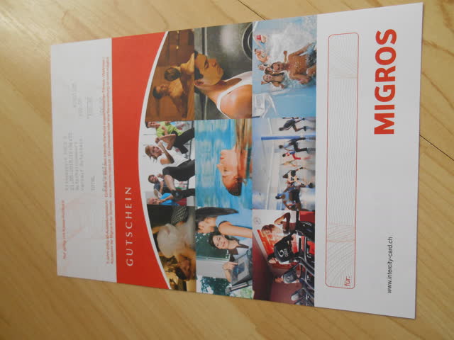Gutschein für Migros-Fitnesspark