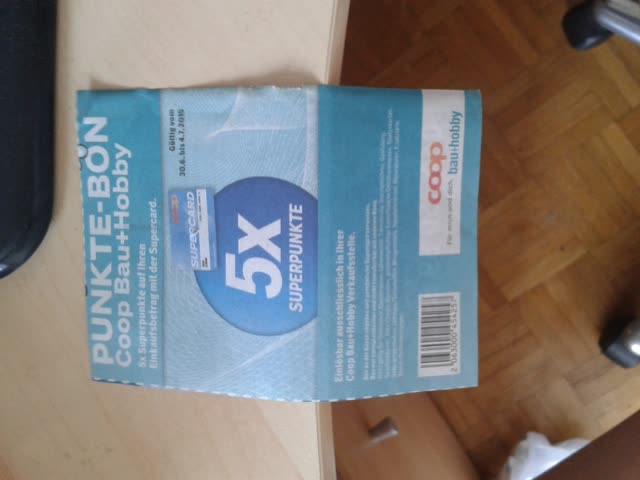 Exsila Artikel: 5x punkte bon coop bau + hobbY