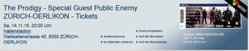 Exsila Artikel: 2 Stehplatz-Tickets für das Konzert von 'THE PRODIGY' im Hallenstadion am Samstag, 14.11.2015
