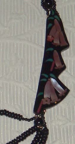 Asymmetrische Kette australische Flora mit natürlichen Materialien NEU