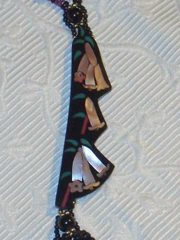 Asymmetrische Kette australische Flora mit natürlichen Materialien NEU