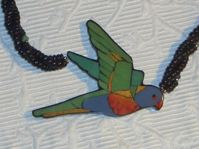 Exsila Artikel: Halskette australische Fauna hergestellt mit natürlichen Materialien Neu