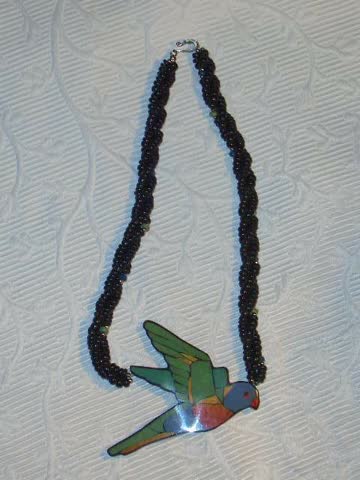 Halskette australische Fauna hergestellt mit natürlichen Materialien Neu