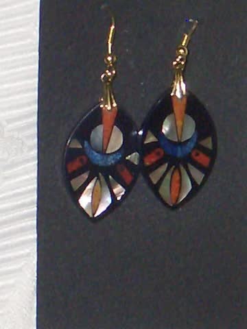 Ohrringe Hänger Tribal D1 hergestellt mit natürlichen Materialien NEU