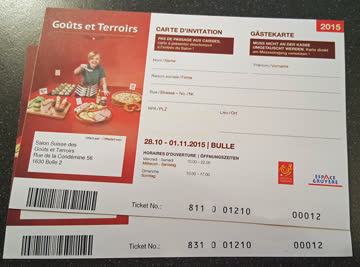 Exsila Artikel: 2 Eintritte für die Messe "Goûts et Terroirs", 28.10. - 01.11.2015 in Bulle