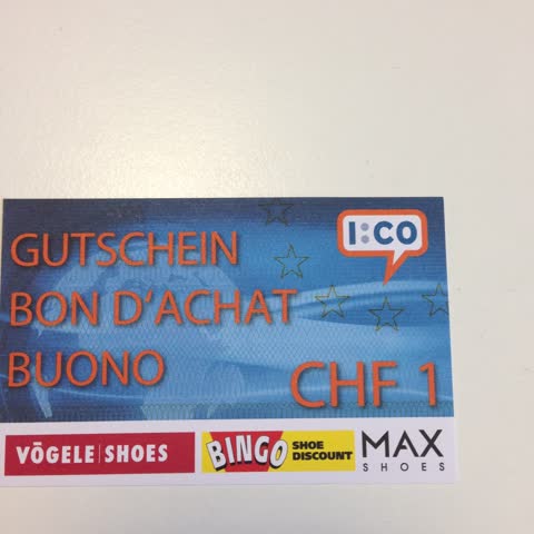 Gutschein 1 CHF (Vögele Shoes / Bingo / Max Shoes)