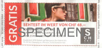 Gratis-Sehtest bei Scharfmacher Optik Zürich