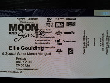 Exsila Artikel: 1 x Stehplatz ELLIE GOULDING Moon & Stars, 8.7.2016