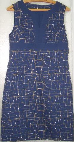 Exsila Artikel: Blaues Etui Kleid Marke Boden Grösse 10R NEU 100% Baumwolle