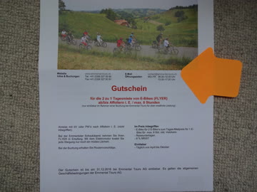 Exsila Artikel: E-Bikes (Flyer) - Gutschein für die 2 zu 1 Tagesmiete